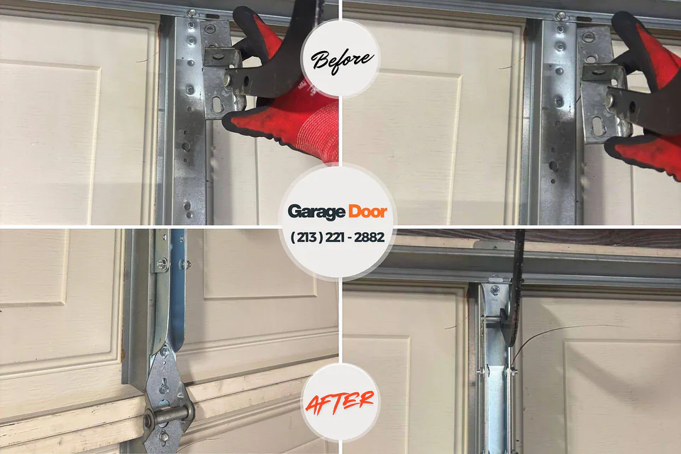 Before and after: garage door repair New Baltimore, MI